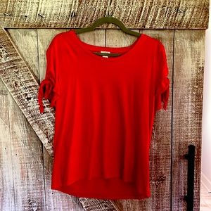 Red J. Crew tee. Size large.